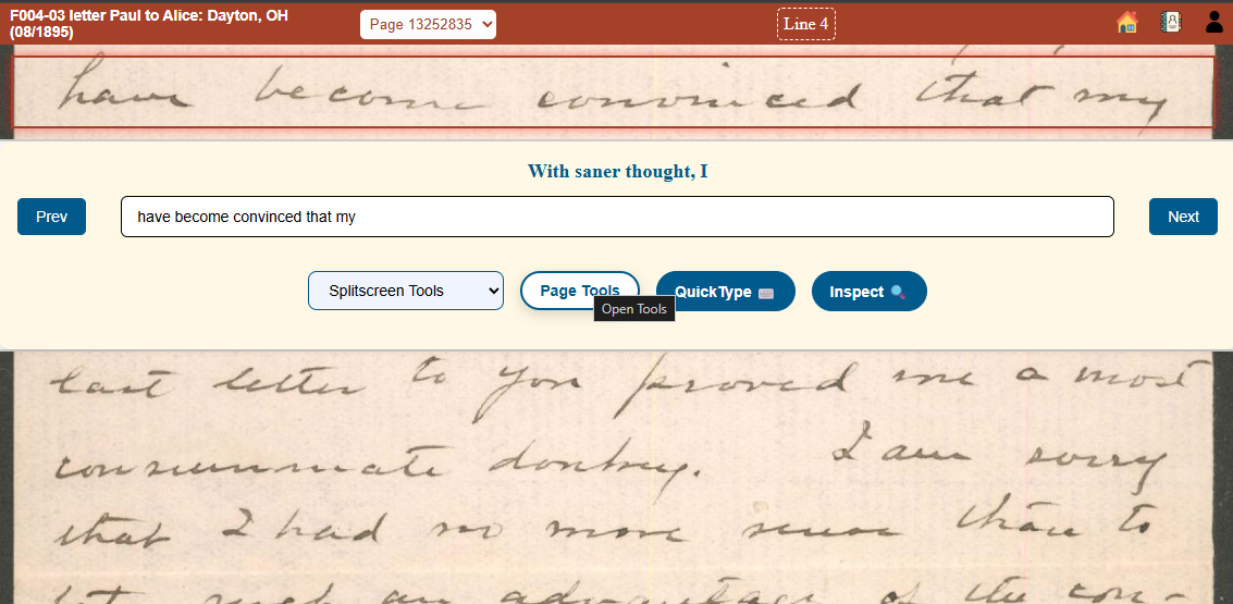 Three transcription interfaces